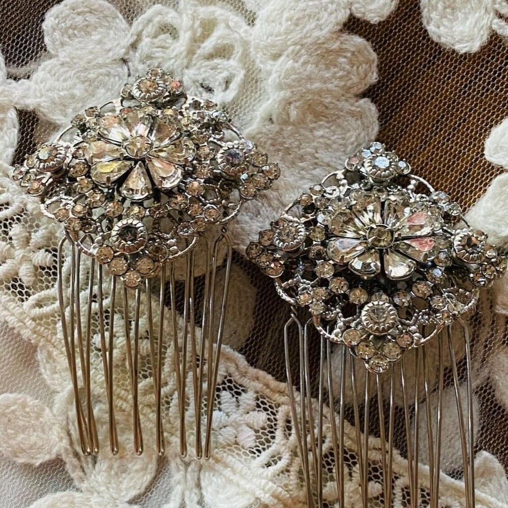 Erica Koesler -  Pair of Rhinestone bridal combs